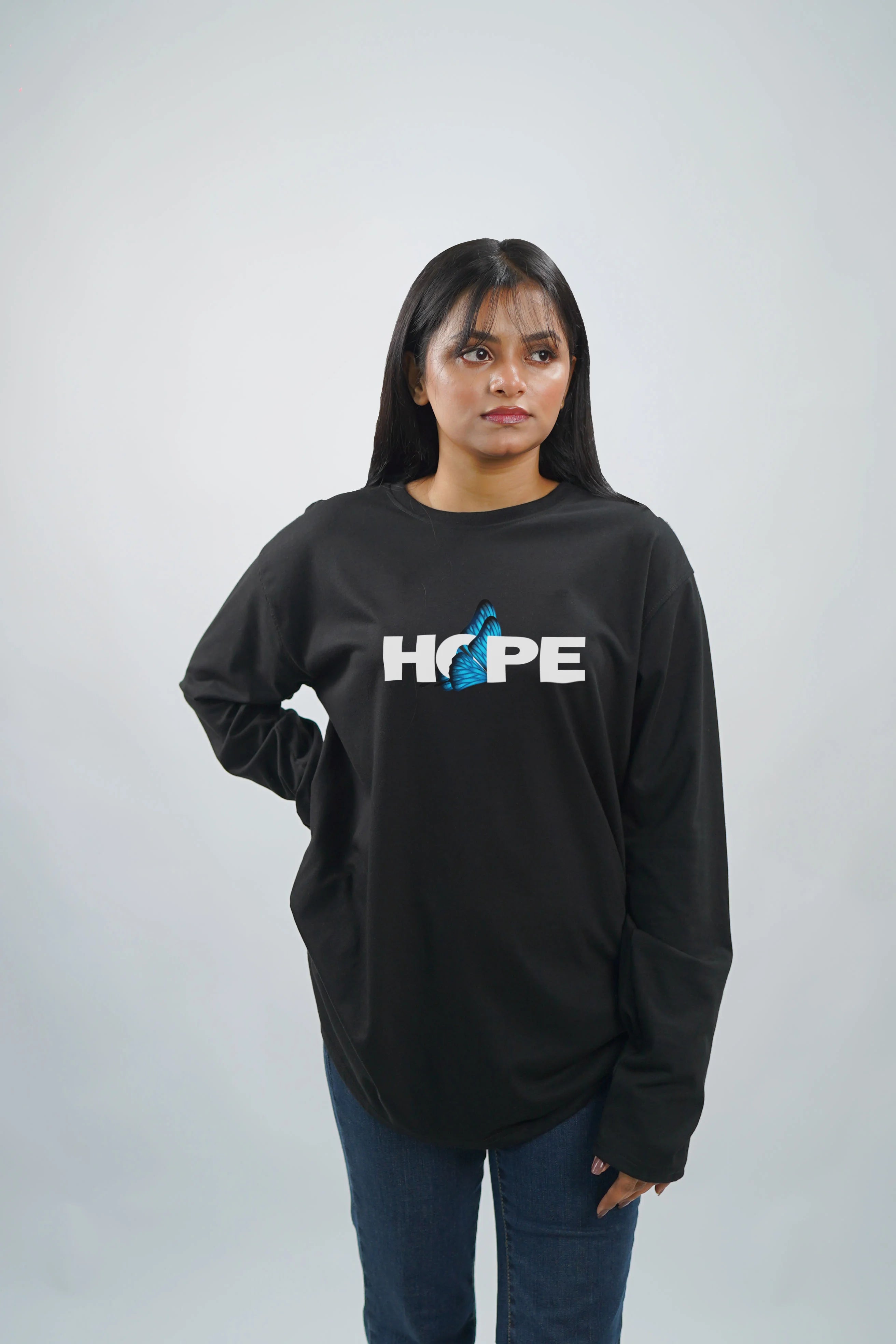 HOPE PRINTED FULL SLEEVE T-SHIRT – UNISEX CLASSIC FIT